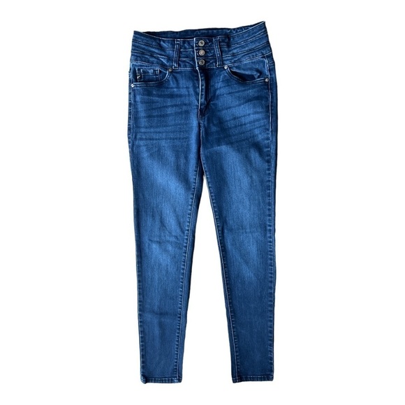 KanCan Women’s Daniel 3 Button and Zip High Rise Skinny Jeans KC7108D, Sz 7 27 - Picture 1 of 10